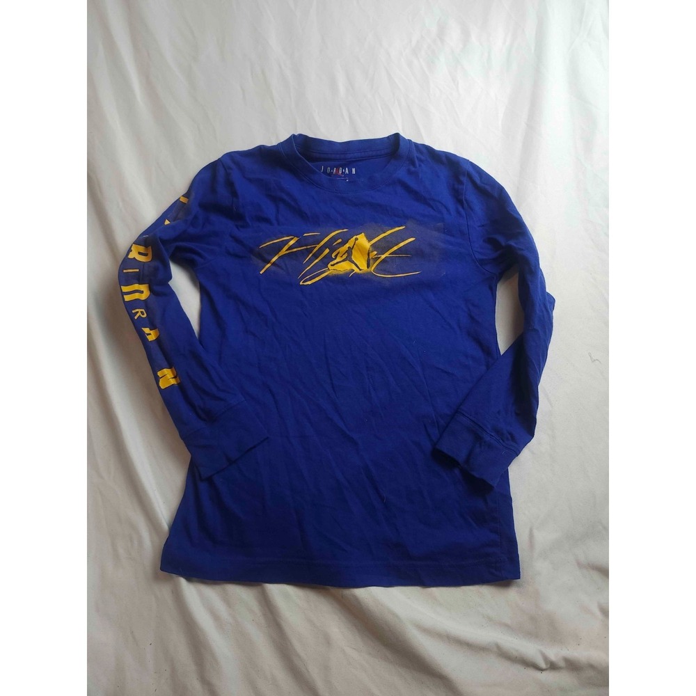 Jordan Flight Basketball T-Shirt Boys M Blue Sporty Gorpcore Urban Athleisure